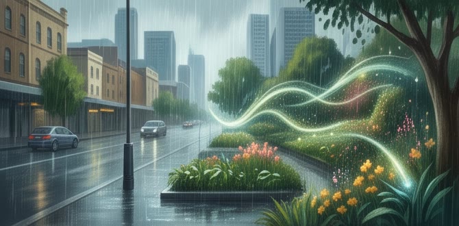悉尼雨夜街道上延伸著發光的記憶絲帶