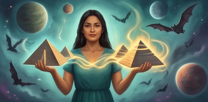 女子置身金字塔與奇異星球意象之間，感受情緒轉念